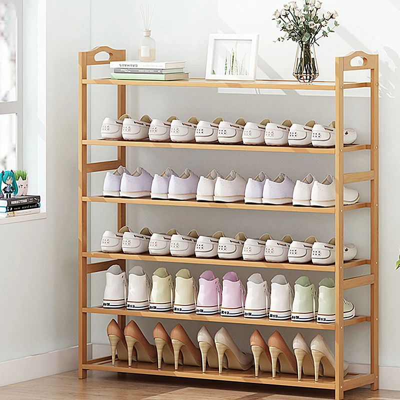 楠竹鞋架子简易多层落地门口宿舍客厅家用收纳置物架经济型小鞋柜