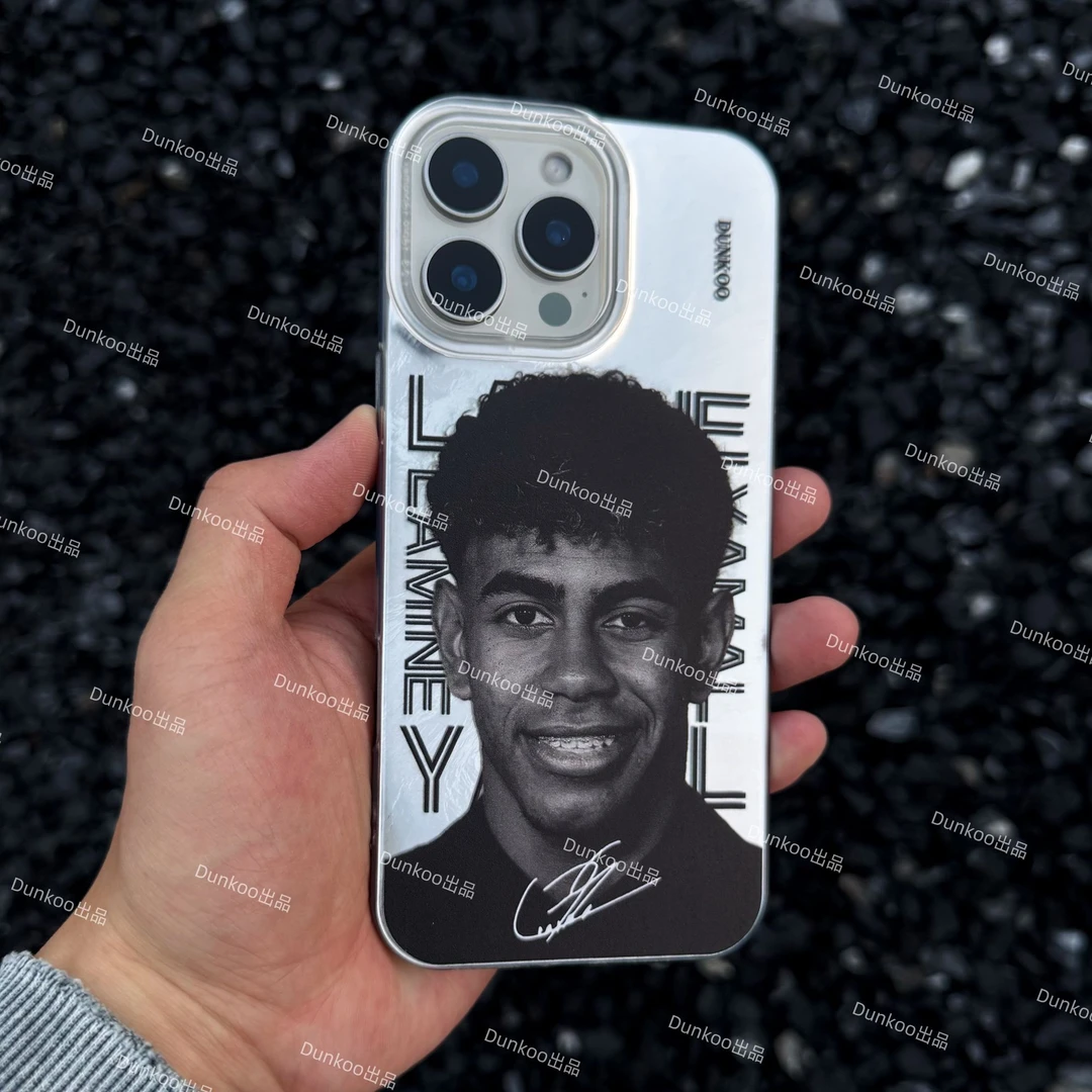 Dunkoo亚马尔手机壳X1防摔波纹反光适用苹果华为小米足球巴萨周边