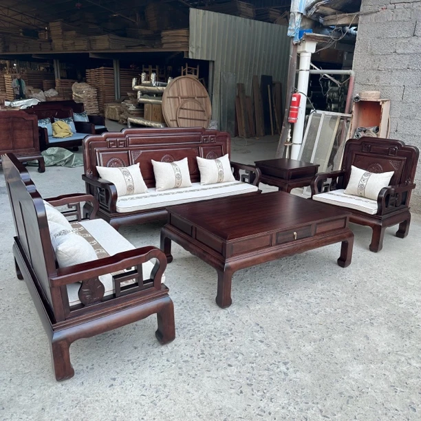 国色天香沙发 仿古风格 客厅组合家具实木古典别墅