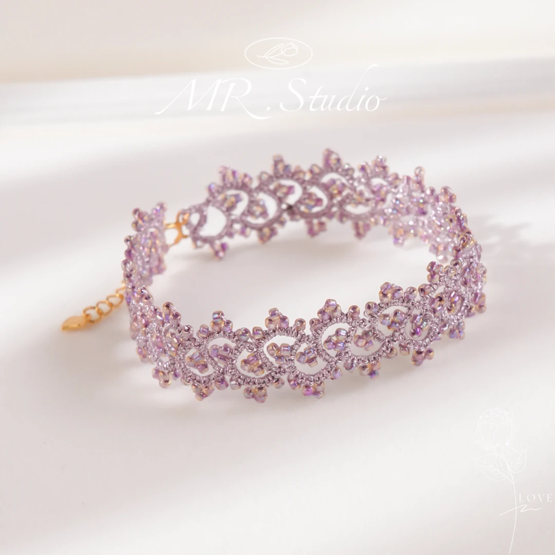 925银手链 木润【蕾丝】S925银纯手工编织蕾丝编绳