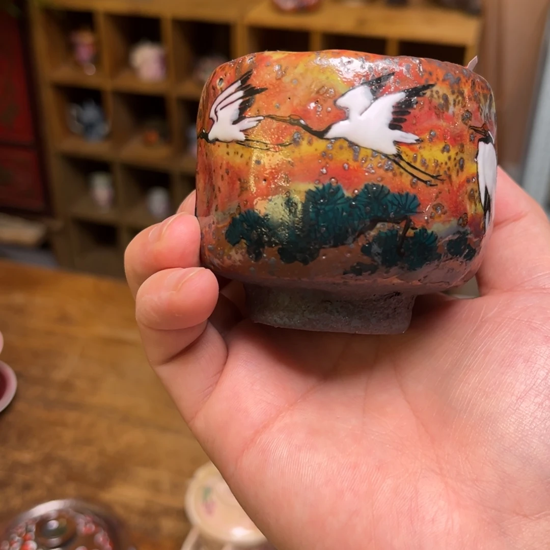 柴烧手工手绘陶瓷