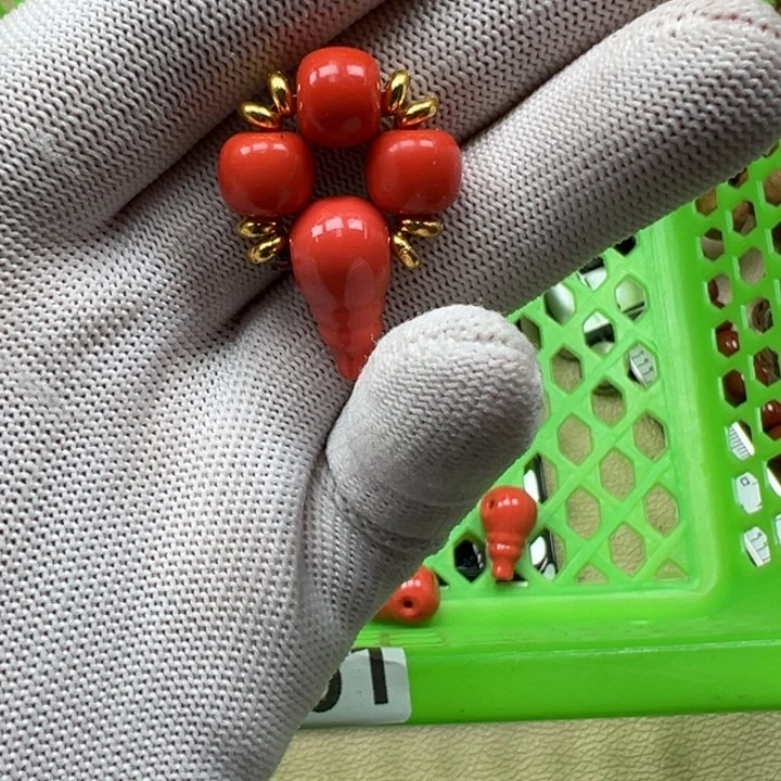 白玉菩提手串红色3461号