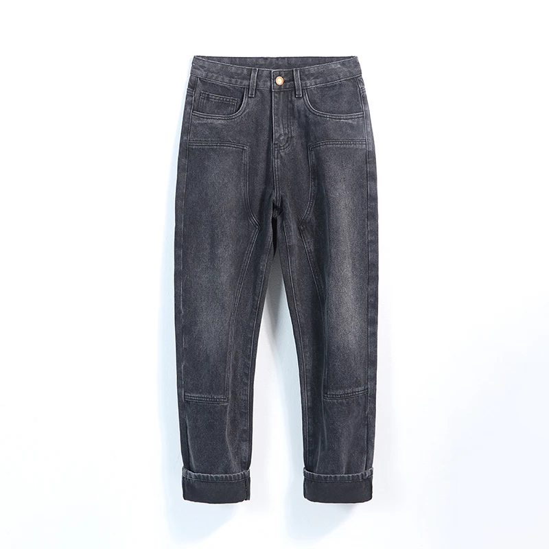 牛仔裤裤子男士直筒休闲宽松水洗男装时尚百搭复古高街风春季潮流