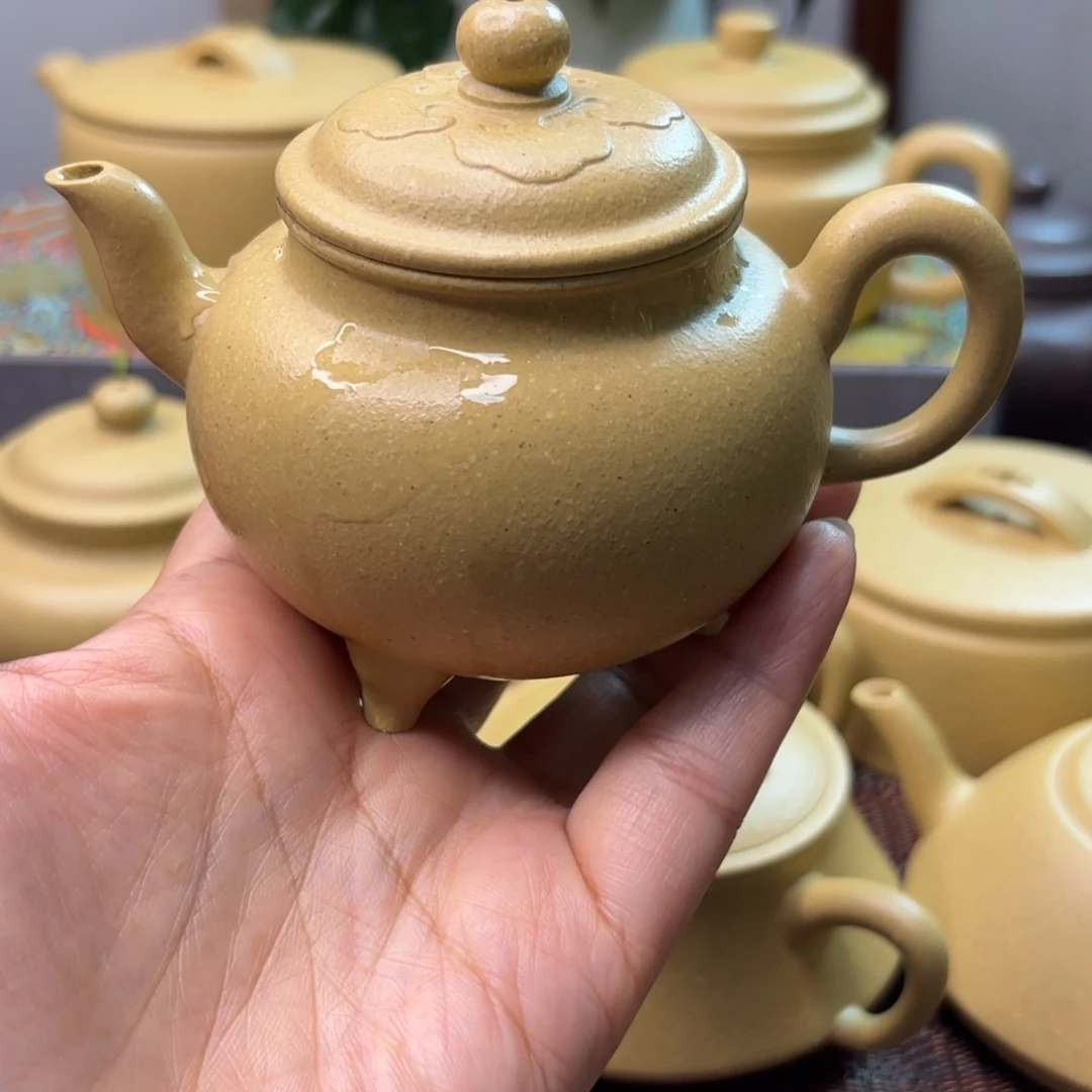 紫砂茶壶大水潭梨皮绿 大彬如意壶170cc