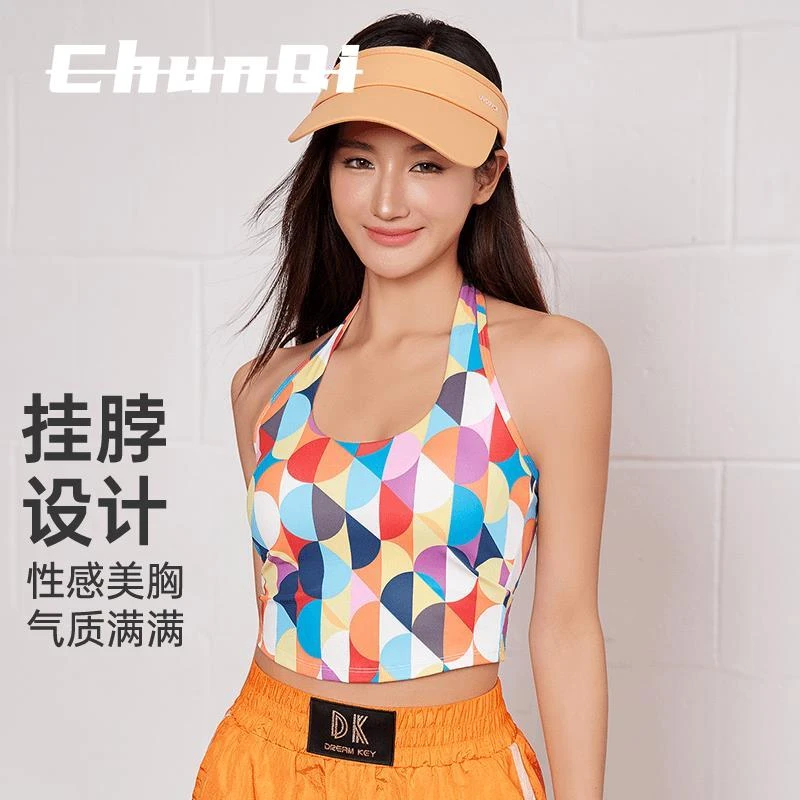 维多利亚一体式运动背心露背时尚运动瑜伽上衣健身显瘦防震文胸