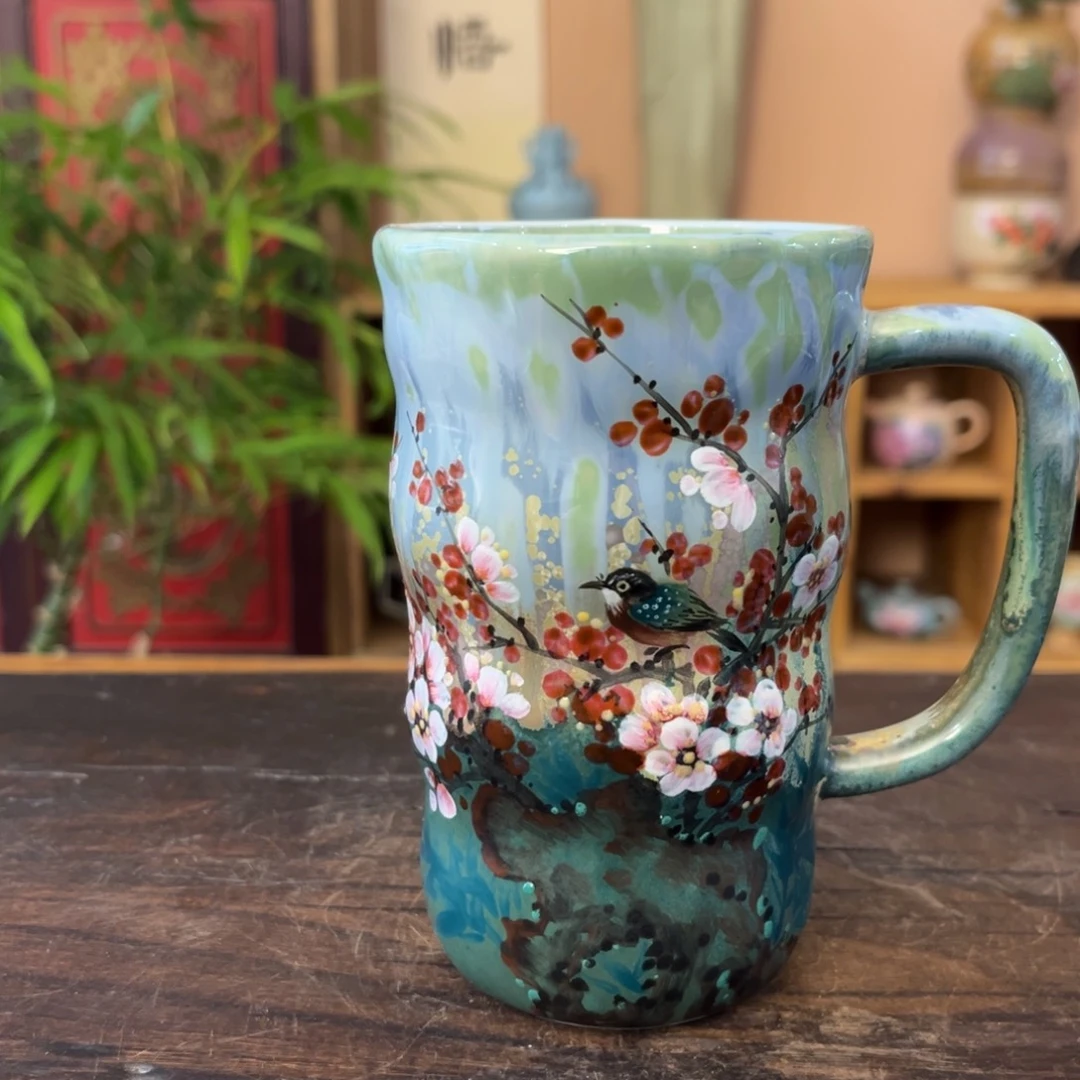 柴烧手工手绘陶瓷