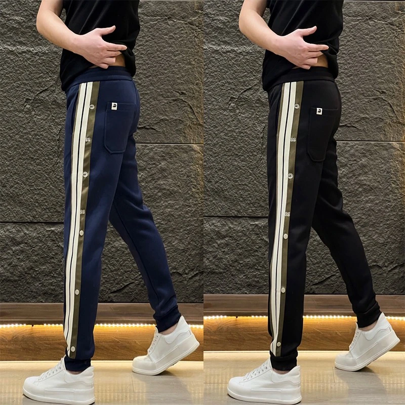 Npkp Couture官方正品/潮牌拼接条纹束脚运动裤男春夏季新款个性