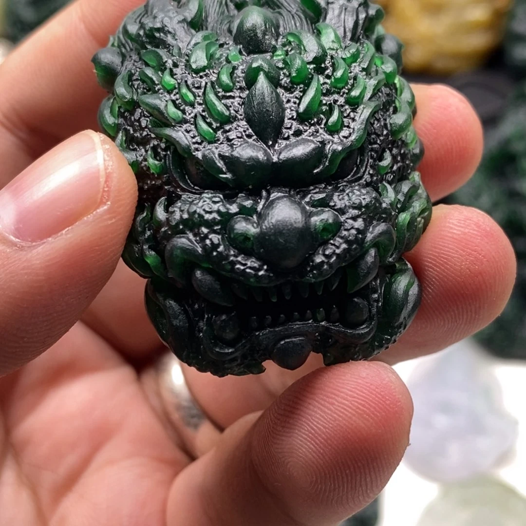 定制翡翠未镶嵌天然翡翠A货龙头