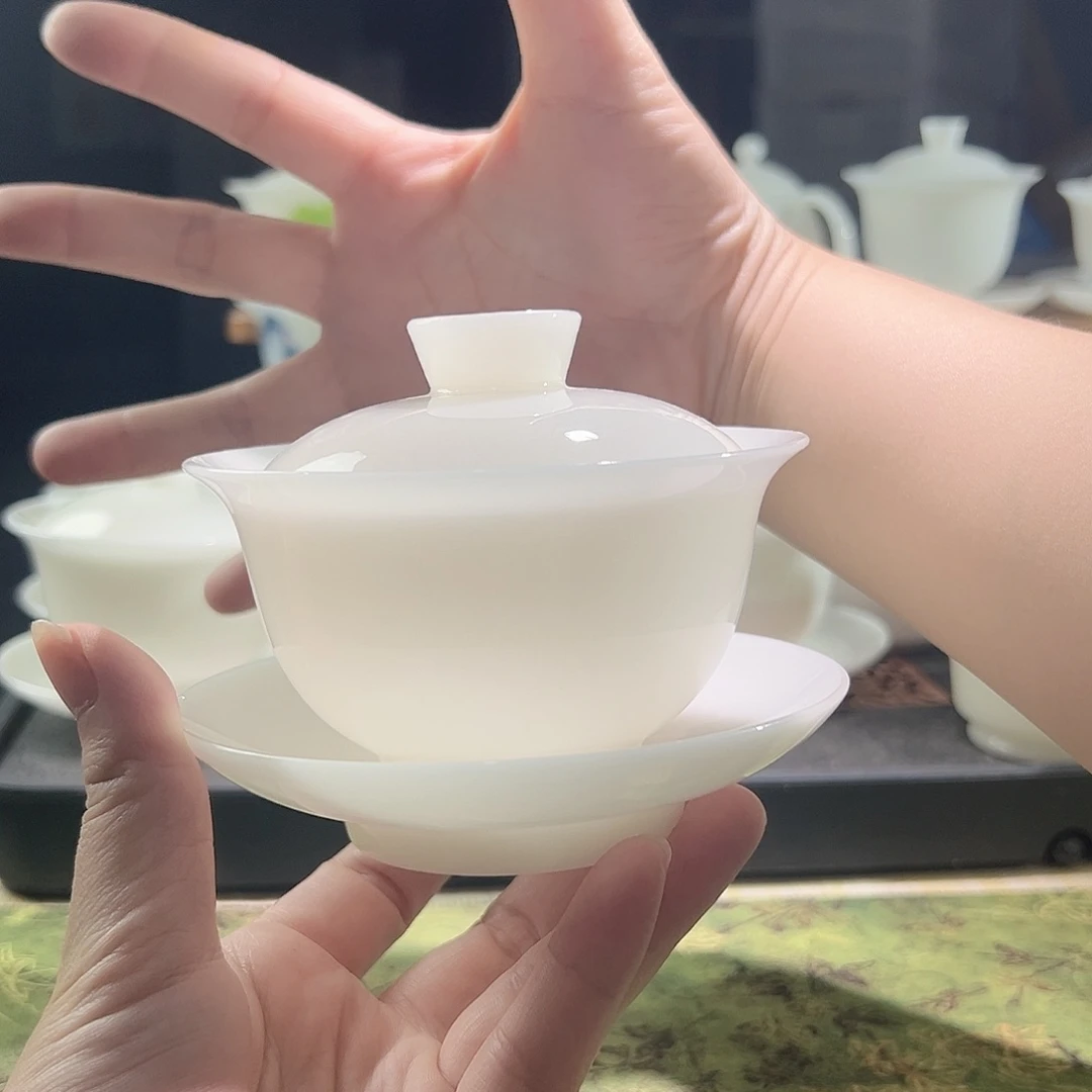 璞玉元宝盖碗满容200ml盖下180ml