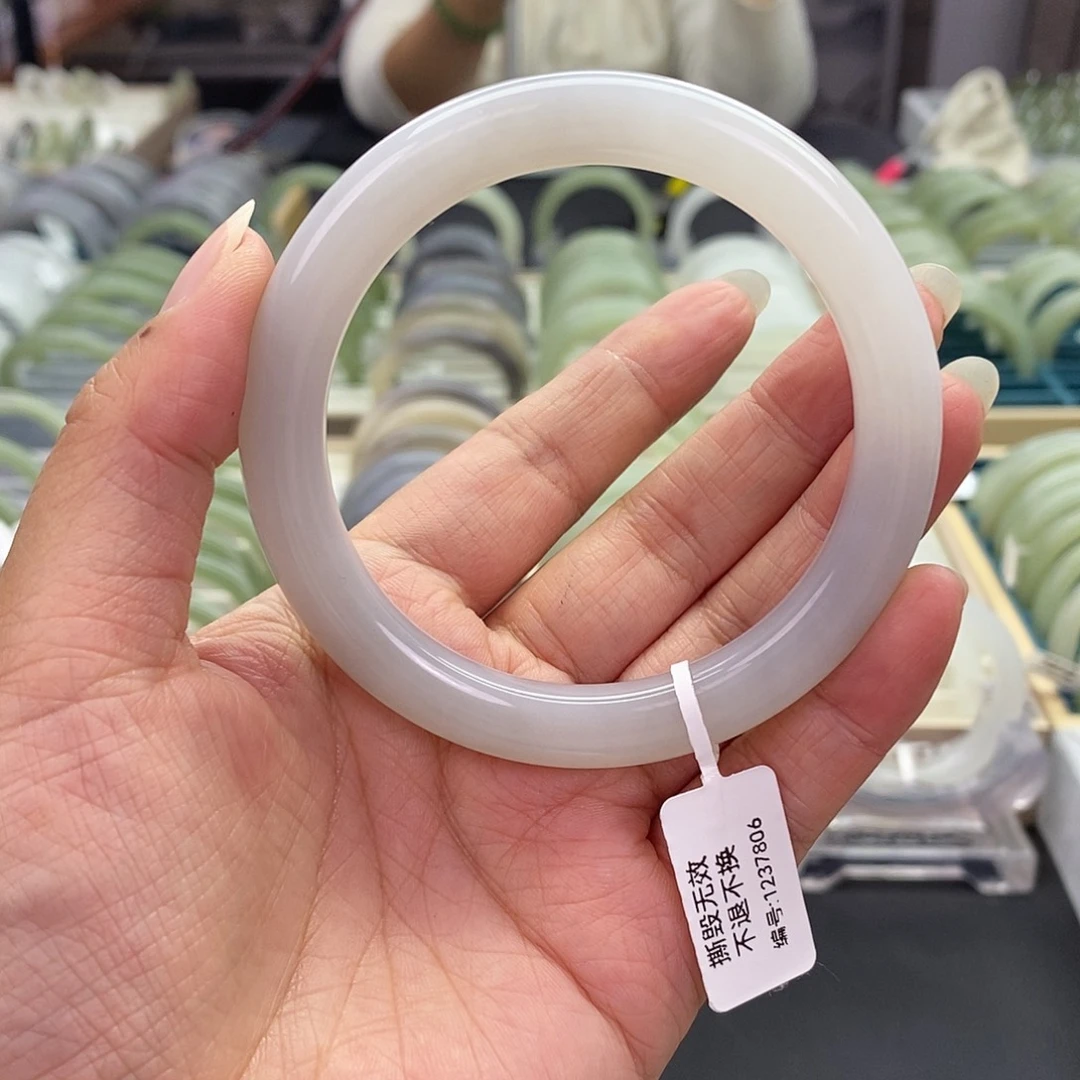 和田玉未镶嵌珠宝奇石和田玉手镯58.59