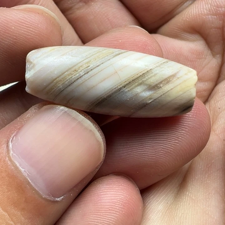 泥塑x68   27.2*11带朱砂带沁管珠