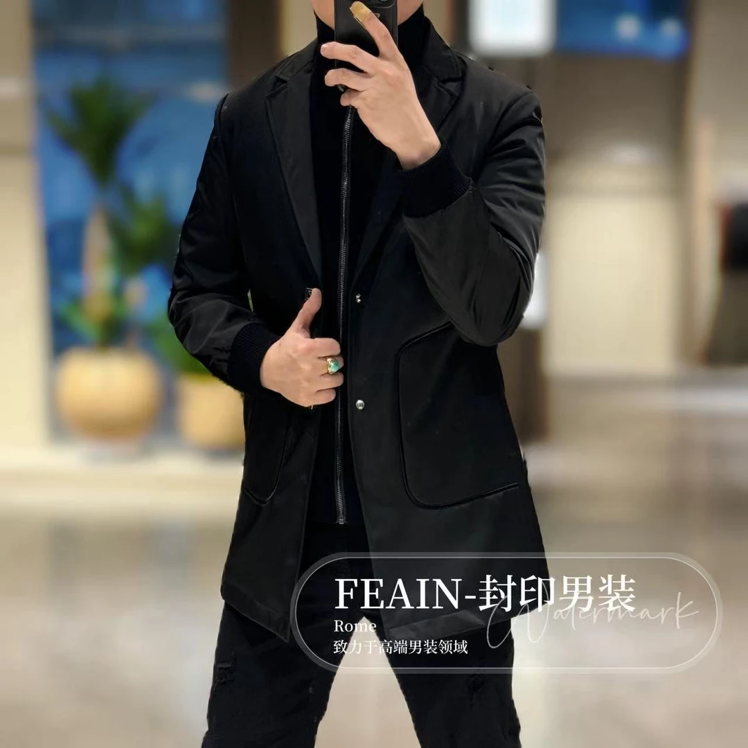 【鹅绒】高端定制假两件可拆卸设计鹅绒一手男士羽绒服88223