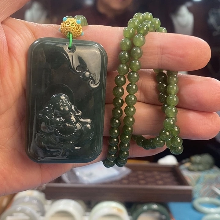 和田玉未镶嵌吊坠(不含链)