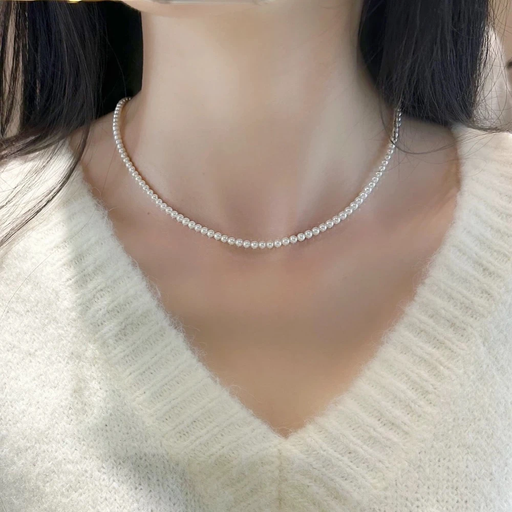 【专属】极光白3-4mm小米珠项链