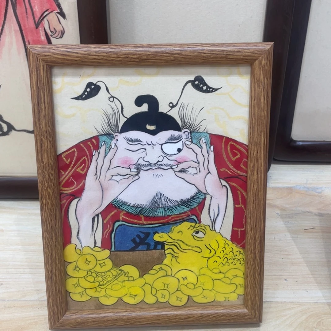 国画手绘金蟾钟馗……