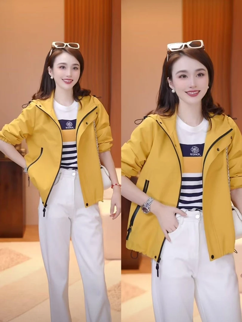 JDND轩羽【暖阳棕袄】休闲百搭时尚冲锋衣外套XY25387