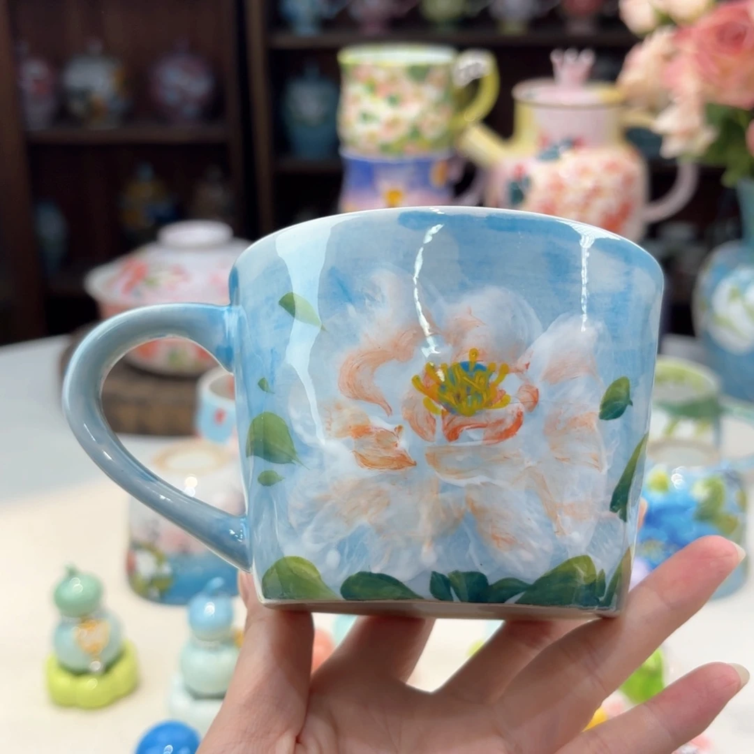 景德镇手绘高温釉下彩陶瓷茶具
