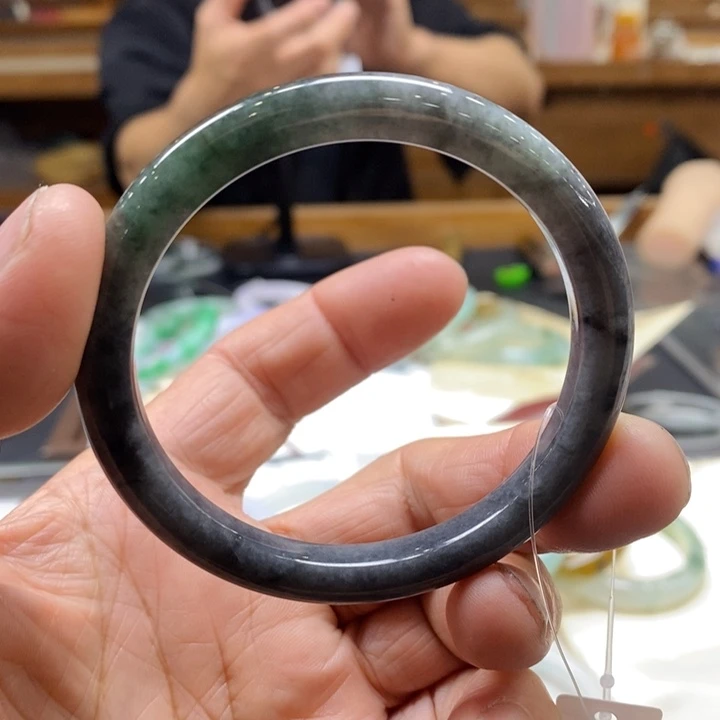 翡翠未镶嵌手镯翡翠手镯53-55、卡6十