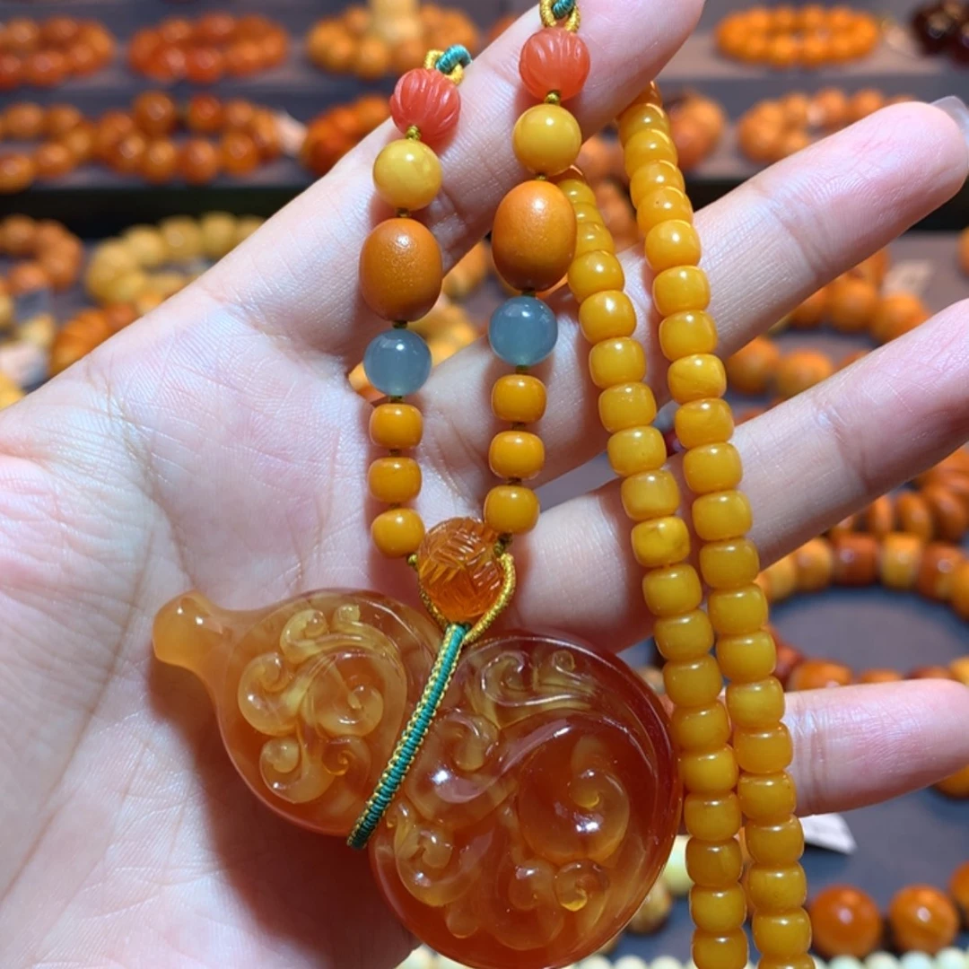 【闪购商品】蜜蜡吊坠(赠链)未镶嵌蜜蜡吊坠
