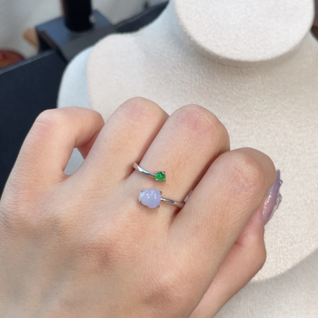 翡翠戒指银S925镶嵌548888