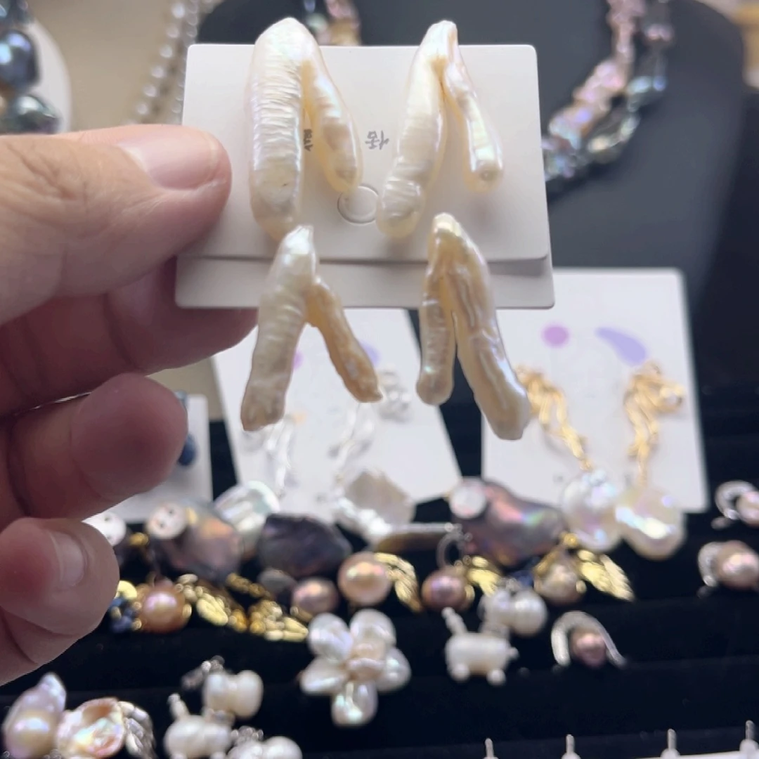 未镶嵌耳饰淡水珍珠【纯恬】多样性发货