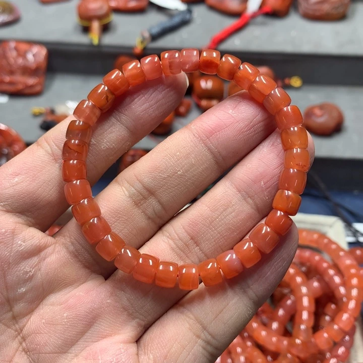 南红玛瑙未镶嵌手串6mm+