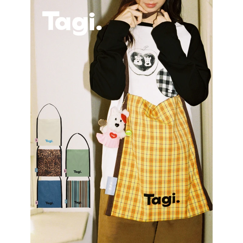 Tagi.边边帆布袋高密度大容量通勤复古单肩包简约休闲便携编织