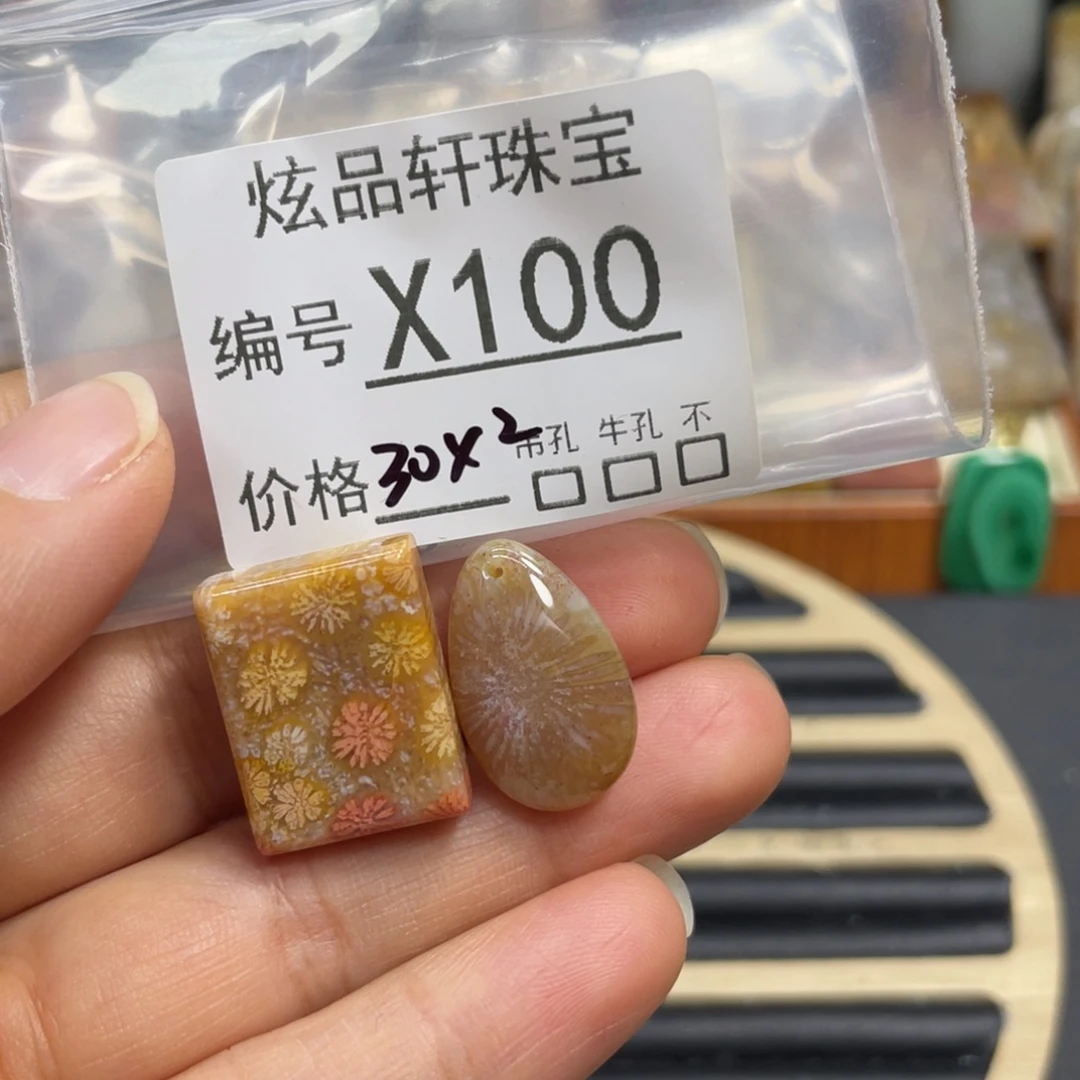 M***欲硅化玉未镶嵌颈饰k100