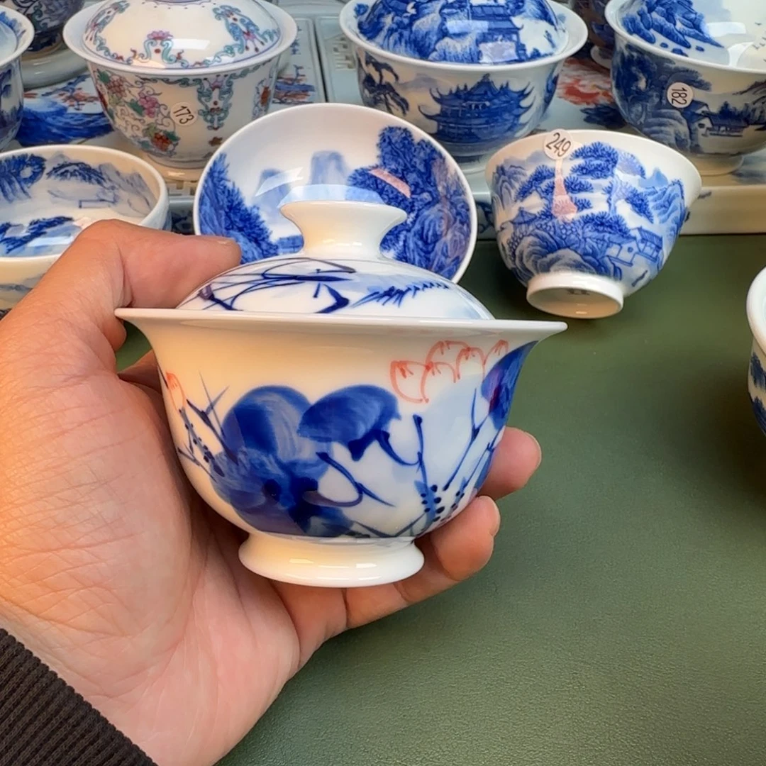 纯手工纯手绘茶具石头256