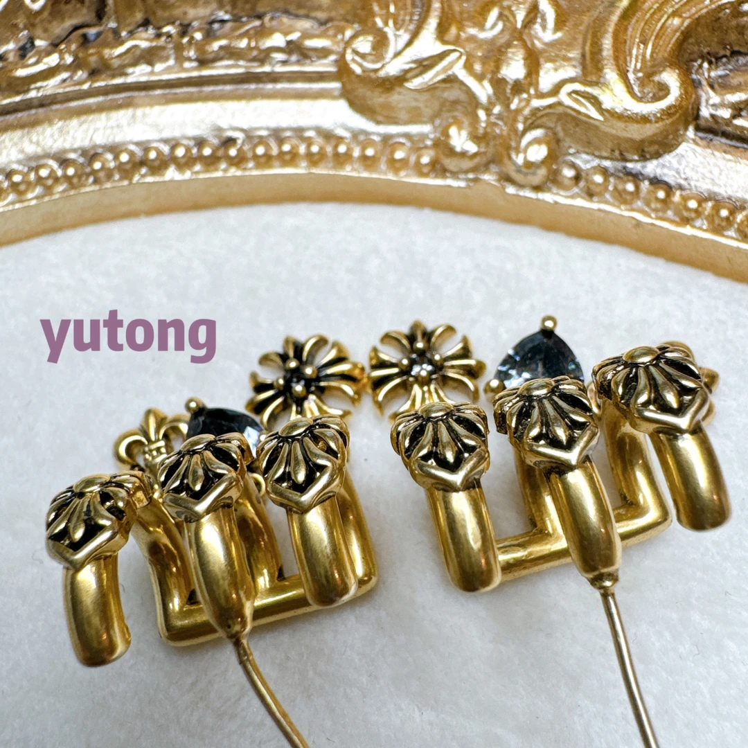 铜合金锆石耳饰 【雨桐高奢饰品】耳环CC00910