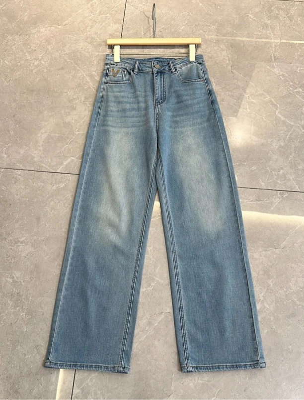 【阿巧家】春季窄版直筒休闲百搭韩版显瘦牛仔裤5616