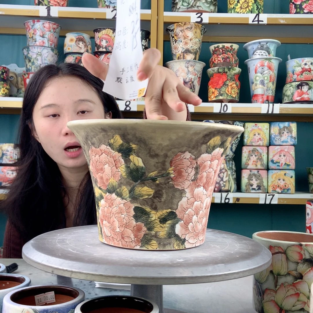 景德镇手工花盆884