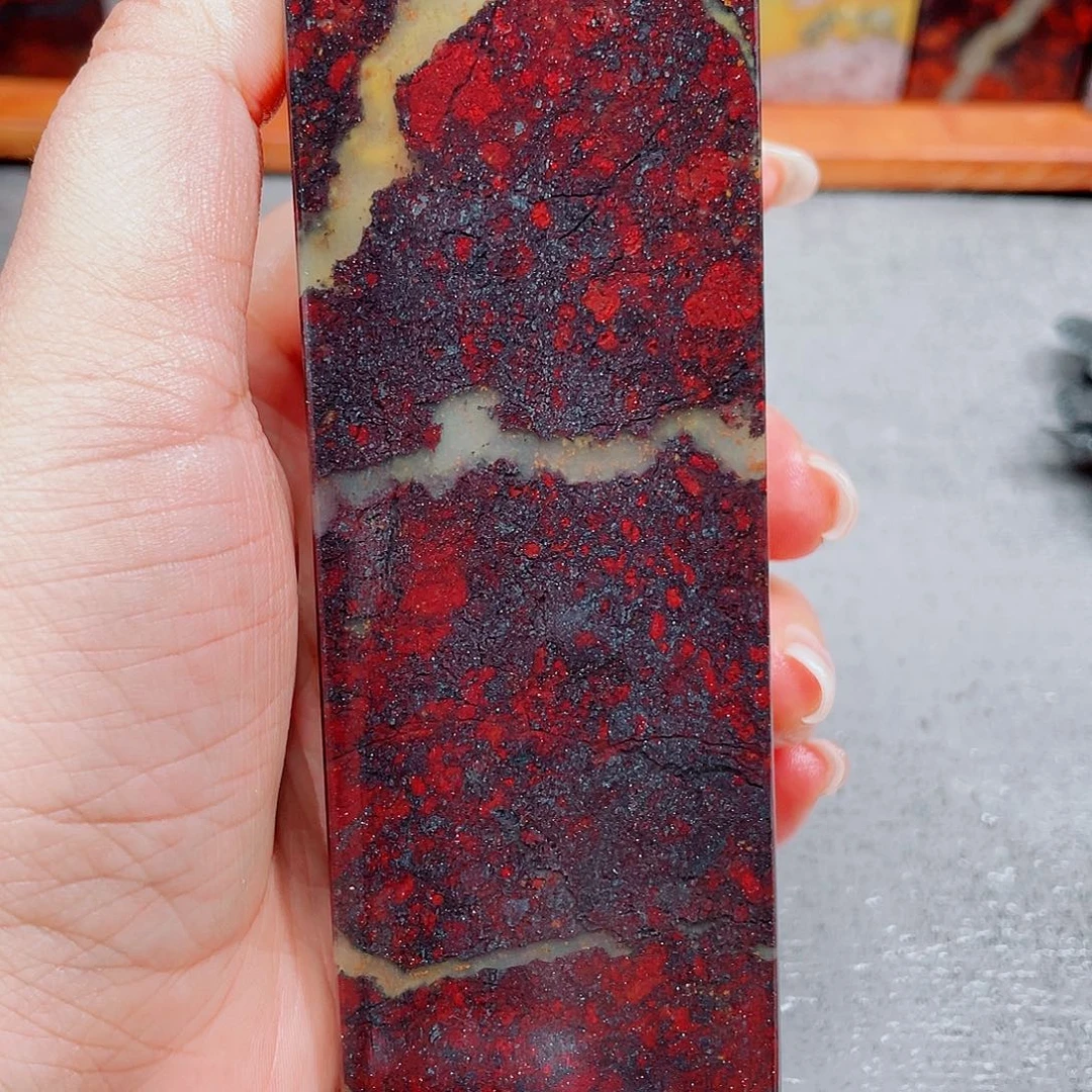 【闪购商品】玉桂林鸡血玉印章素章16