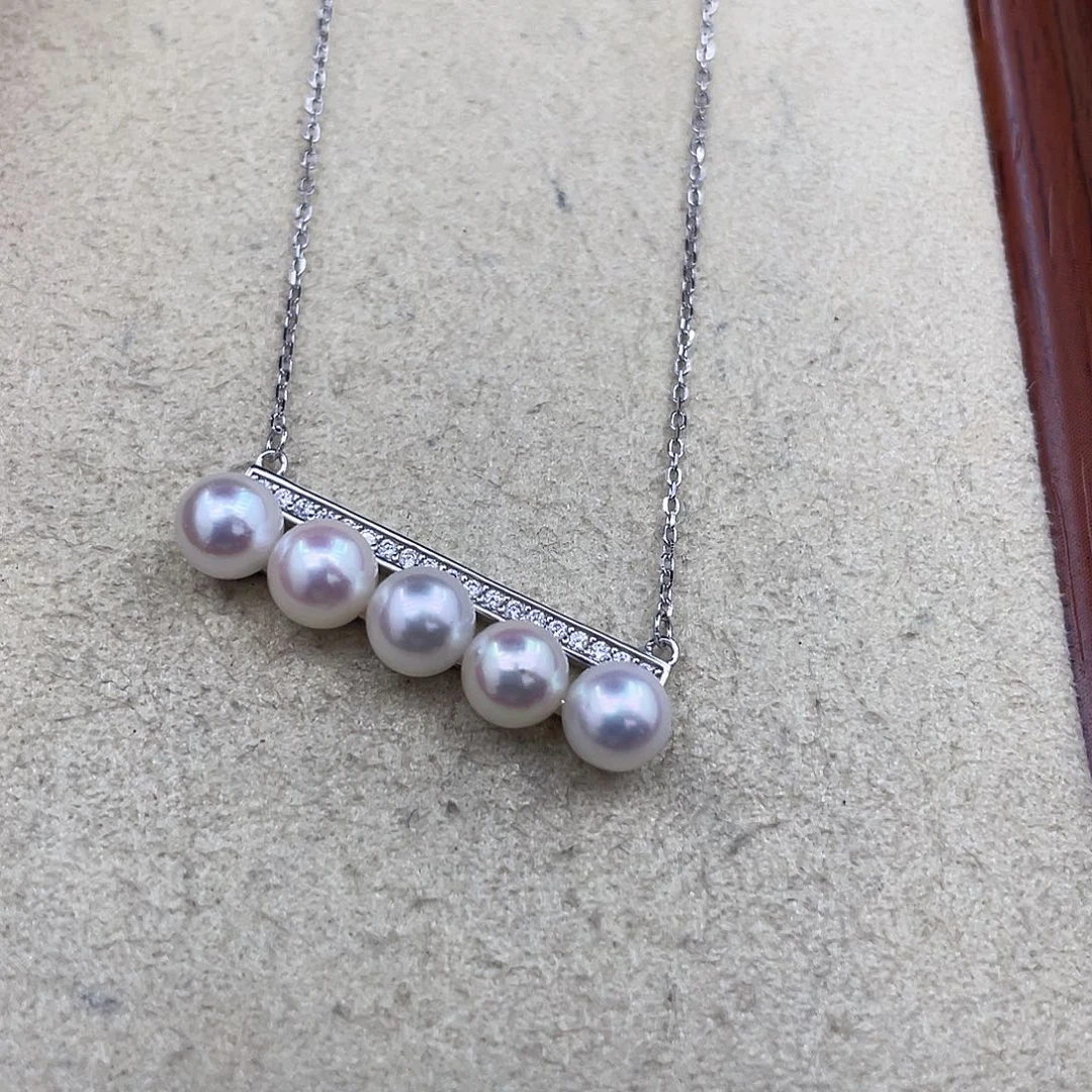 银S925镶嵌颈饰海水珍珠