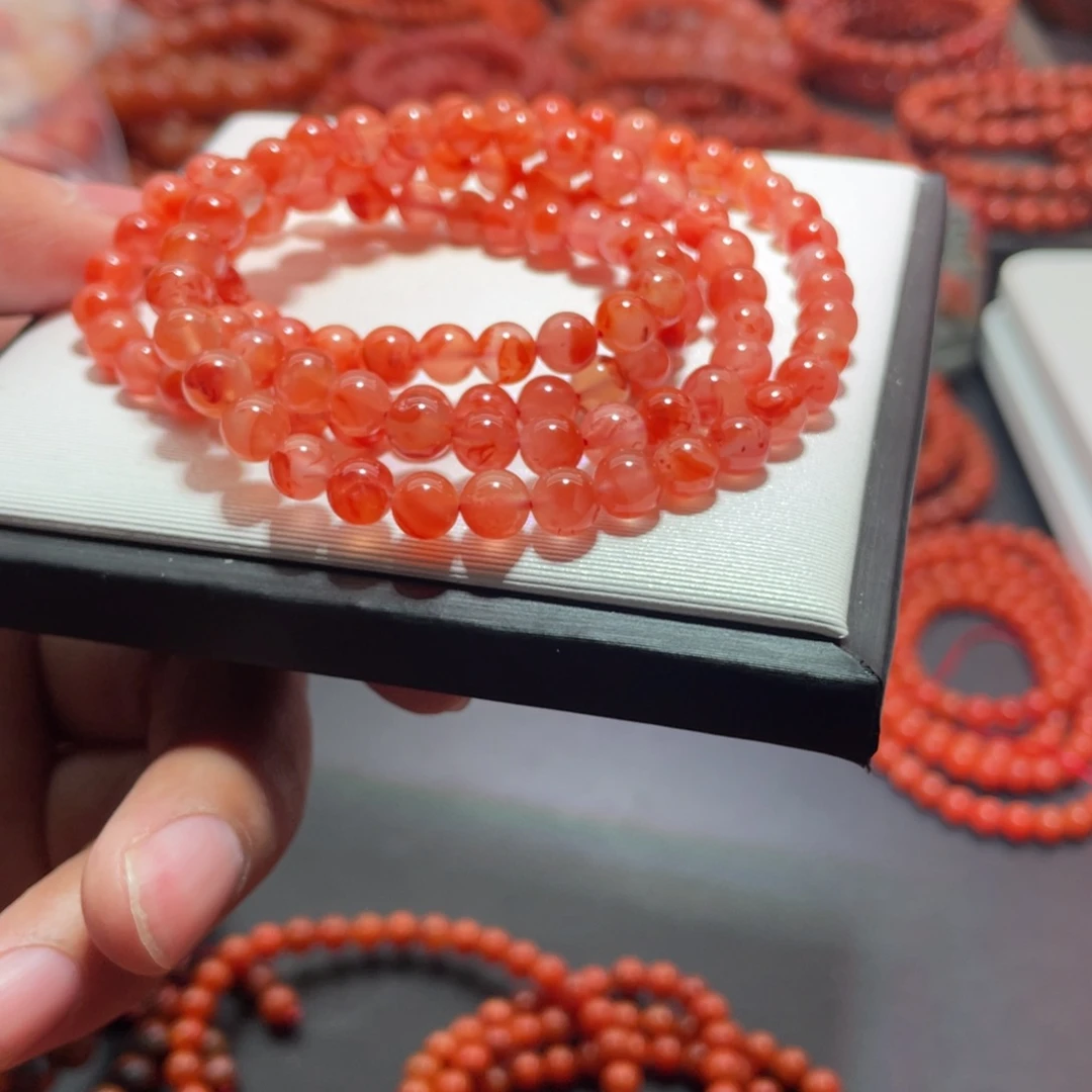 南红玛瑙手链未镶嵌