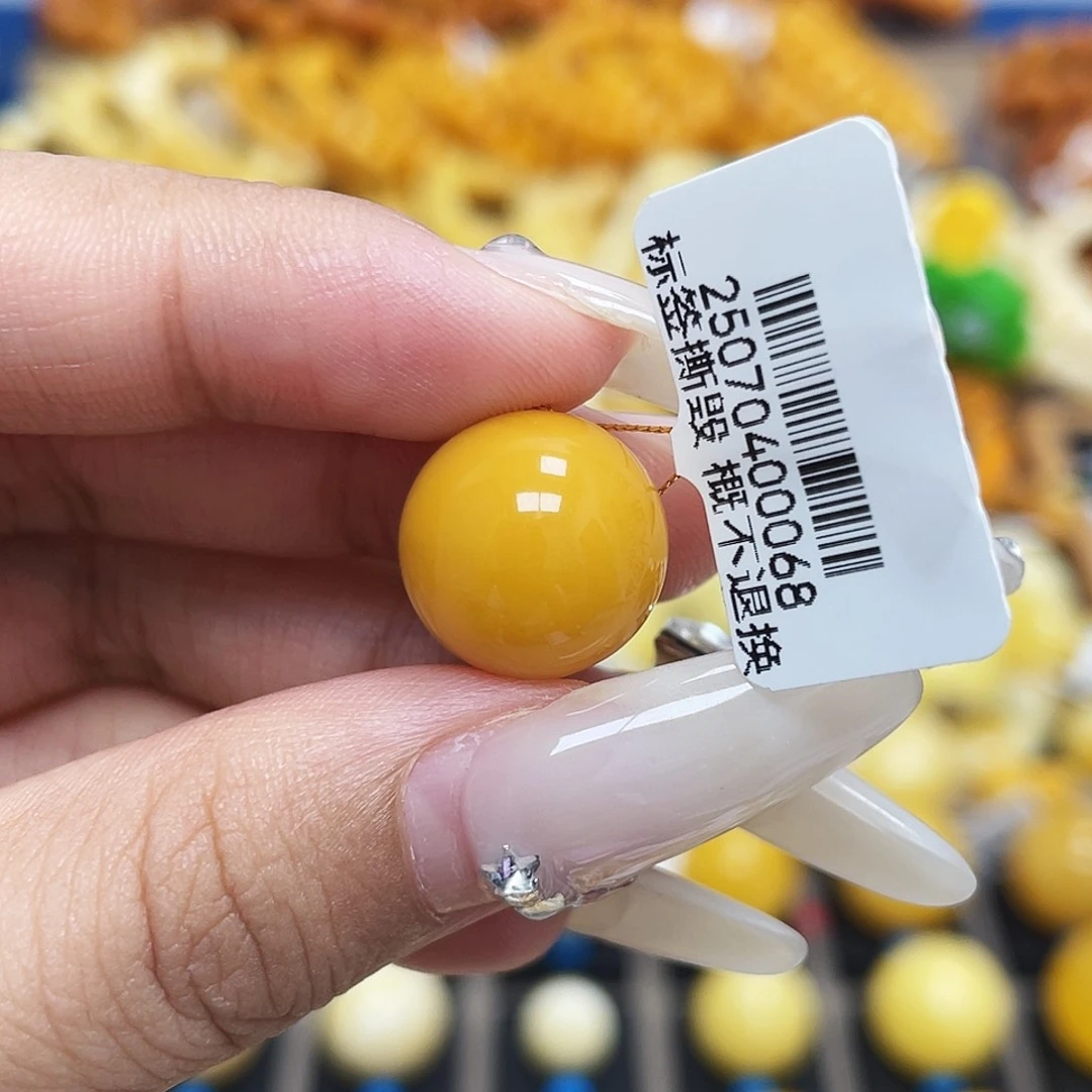 未镶嵌琥珀珠宝奇石J***713.8mm圆珠