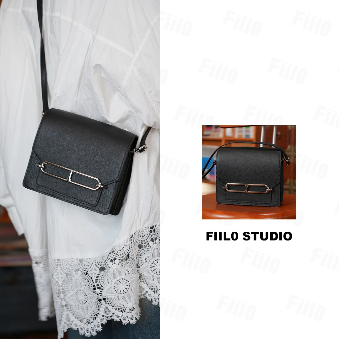 【Fiilo菲洛】S50新款猪鼻子内里拼色百搭女士手提斜挎包