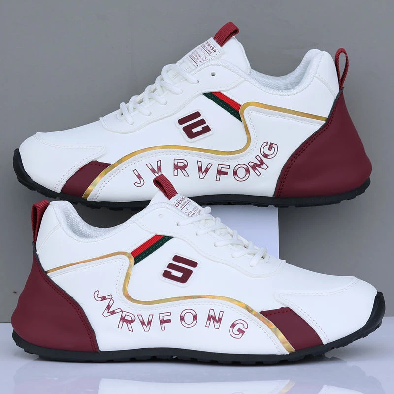 男鞋皮面防水防滑高档次旅游鞋潮流百搭秋冬男士运动休闲鞋子潮鞋