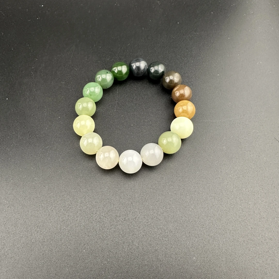 BY1202FMC标094 北玉精选 和田玉手串 多样性发货