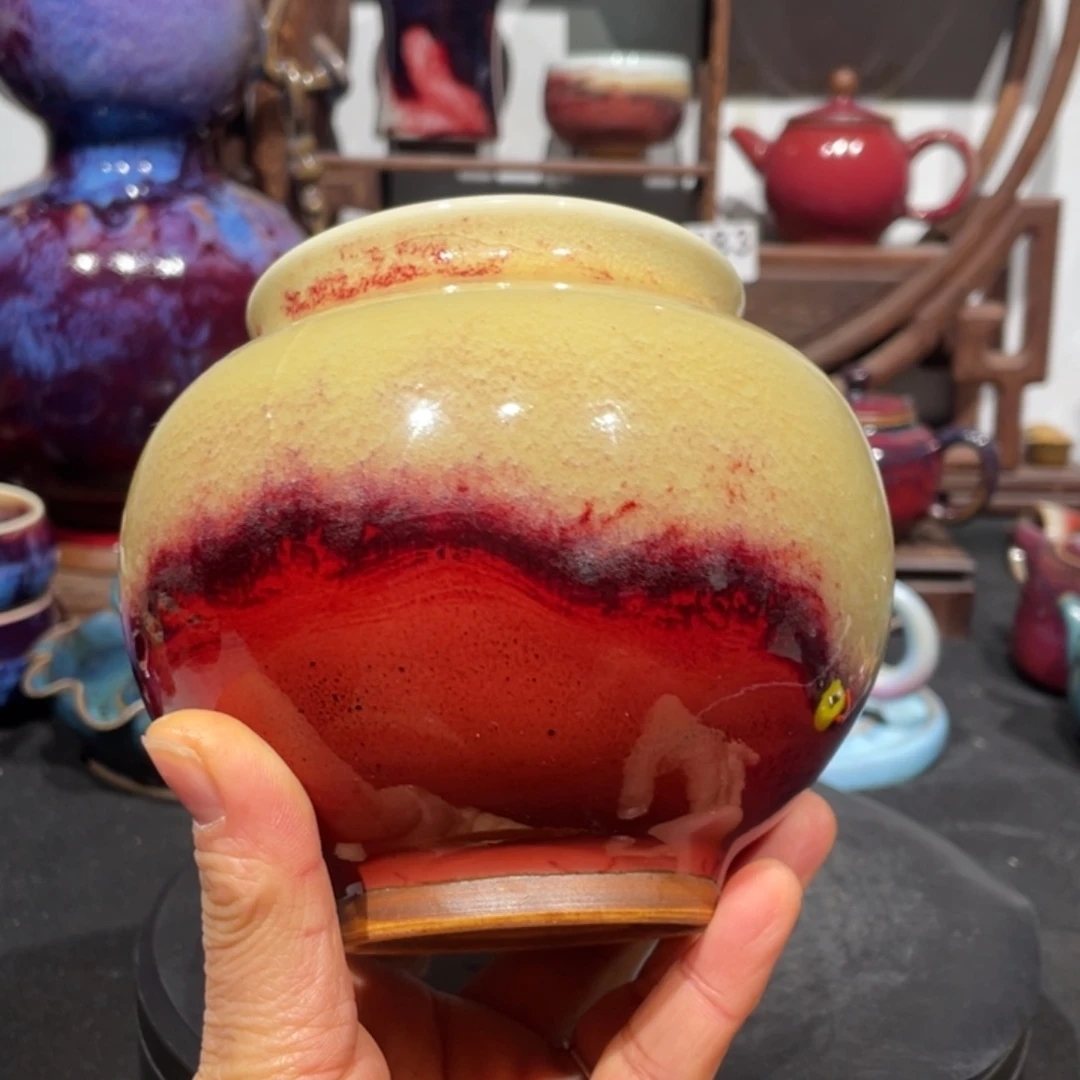 平***九中国神后钧瓷花器