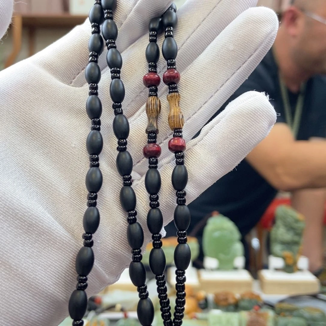 黑曜岩未镶嵌颈饰