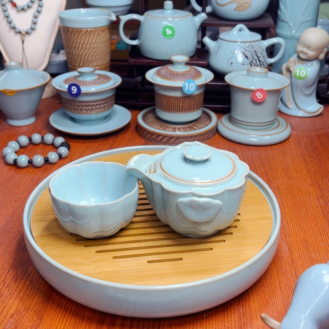 【闪购商品】走进河南品牌汝瓷展厅，来捡高品大漏茶漏