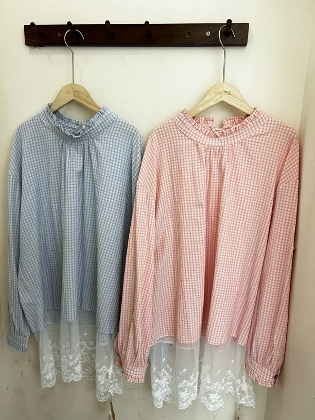 复古花边格格衬衣