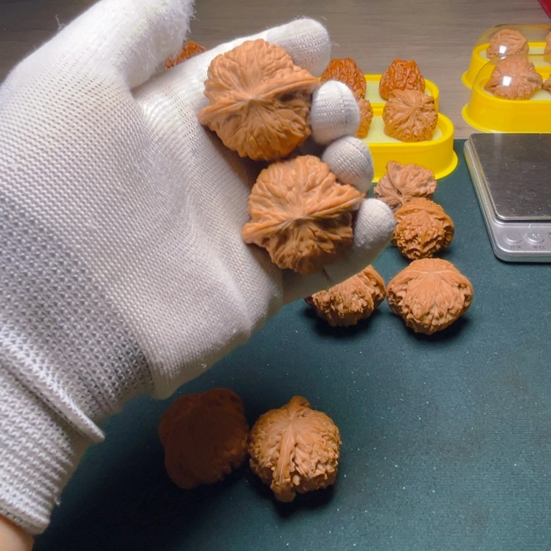 文玩核桃把件枫**水磨盘41