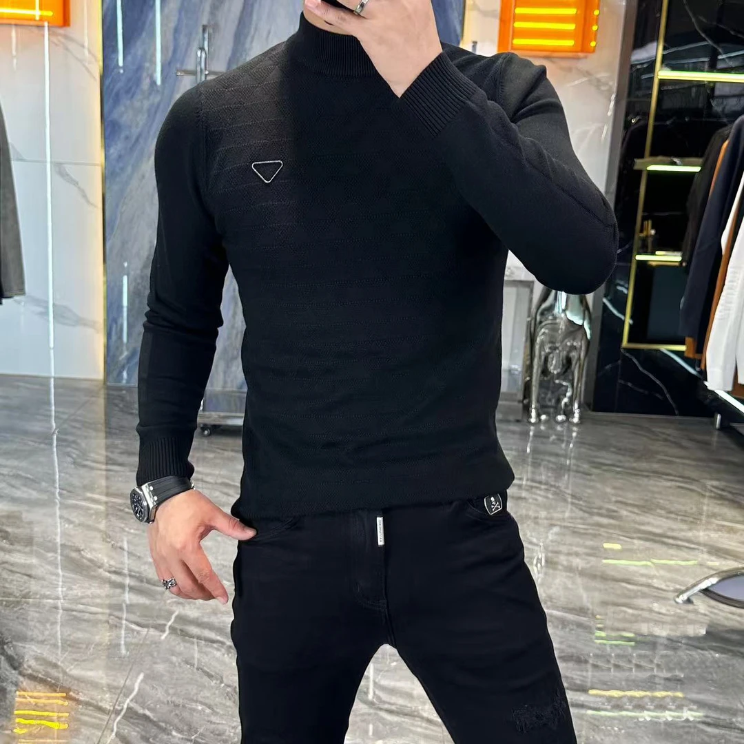 男士806针织休闲潮牌长袖打底衫毛衣