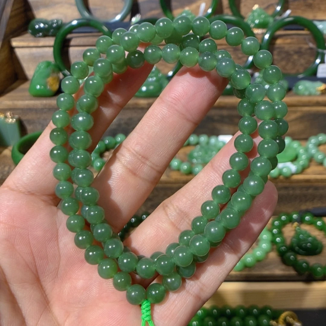 【闪购商品】和田玉未镶嵌吊坠(不含链)加拿大蓝调碧玉108 项链