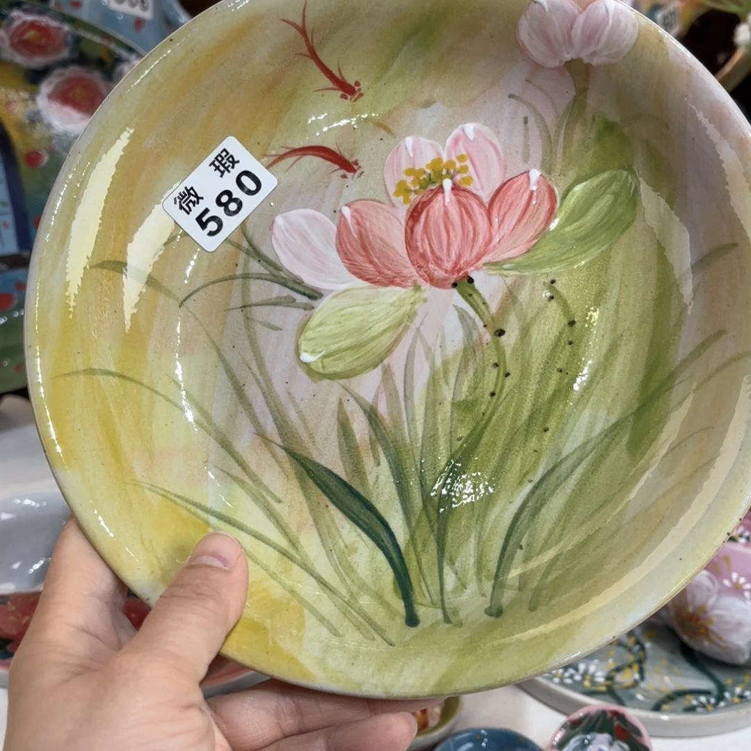 景德镇手绘高温釉下彩陶瓷茶具