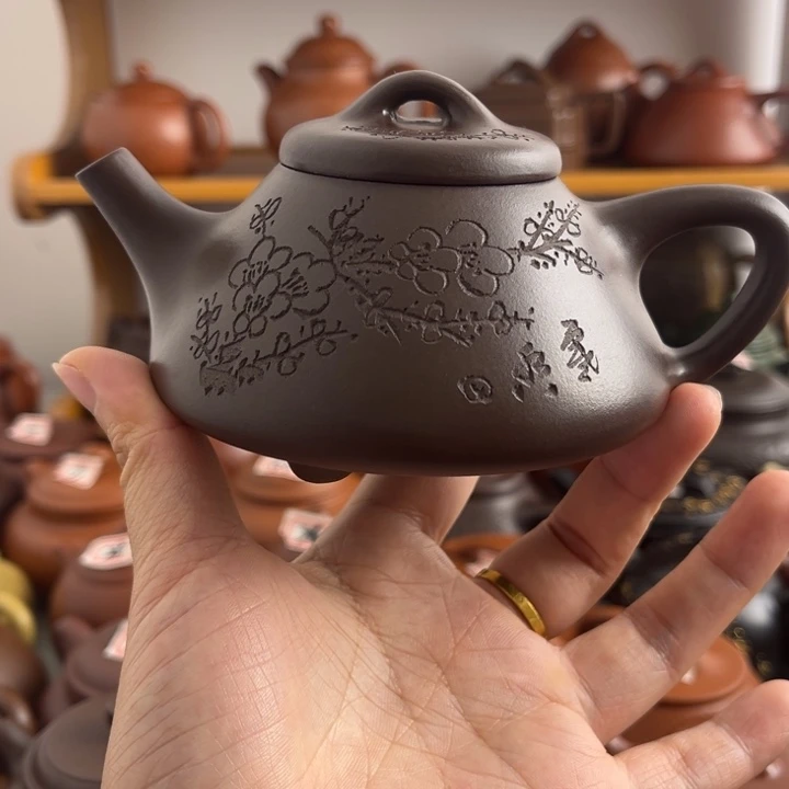 茶壶紫砂150cc紫泥半手微瑕