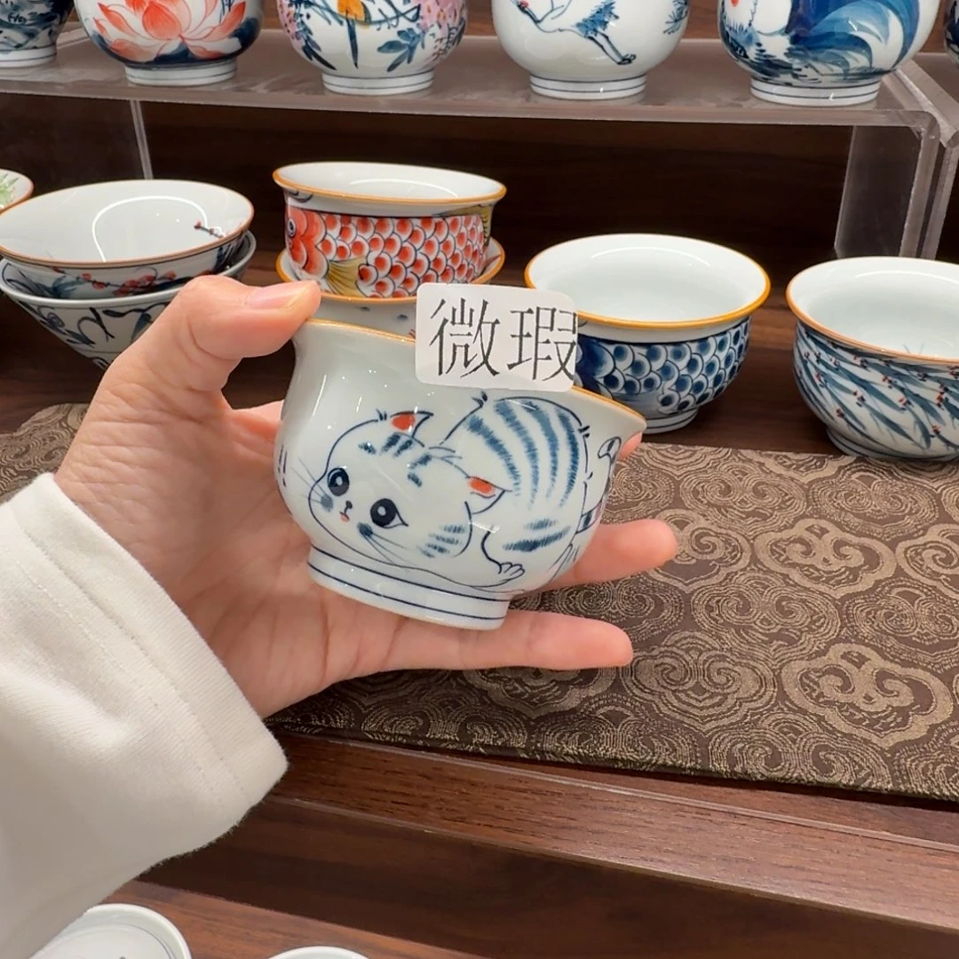 釉下彩纯手绘微瑕