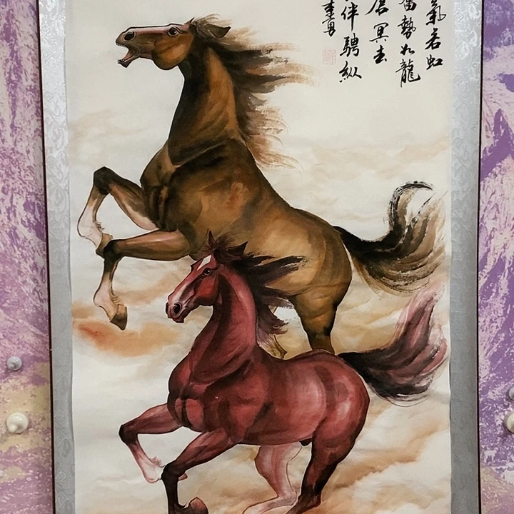 国画李勇中国画马作品